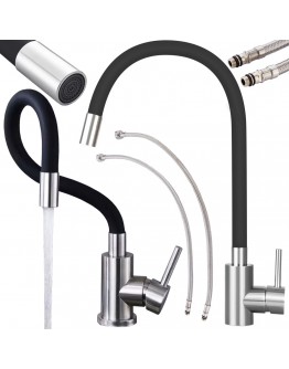 Гъвкав кухненски смесител с въртящ се чучур на 360 градуса